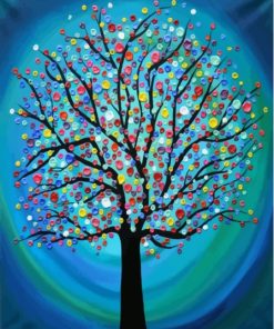 Colorful Tree Art Paint By Numbers