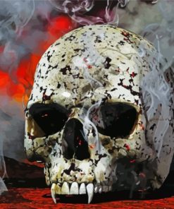 Cool Vampire Skull Paint By Numbers