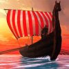 Cool Viking Ship Paint By Numbers