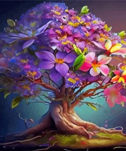 Floral Tree Paint By Numbers