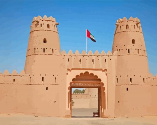 Al Jahili Fort Al Ain City Paint By Numbers