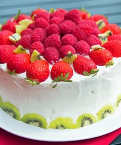 Fruits Cake Paint By Numbers