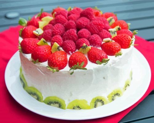 Fruits Cake Paint By Numbers