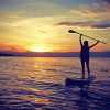 Girl Enjoying Paddle Boarding Paint By Numbers