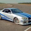 Grey Nissan Skyline Car Paint By Numbers