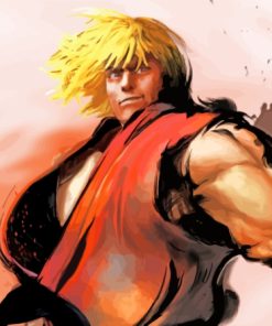 Ken Masters Street Fighter Paint By Numbers