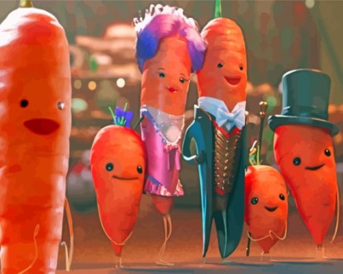 Kevin The Carrot Family Paint By Numbers