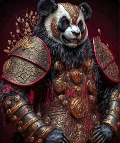 Mad Panda Bear Warrior Paint By Numbers