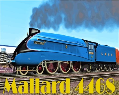 Mallard Train Poster Paint By Numbers