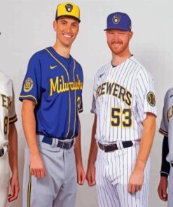 Milwaukee Brewers Baseball Players Paint By Numbers