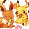 Pikachu And Eevee Pokémon Paint By Numbers