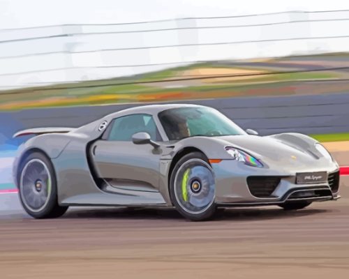 Porsche 918 Car Paint By Numbers