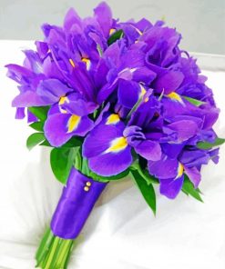 Purple Irises Bouquet Paint By Numbers
