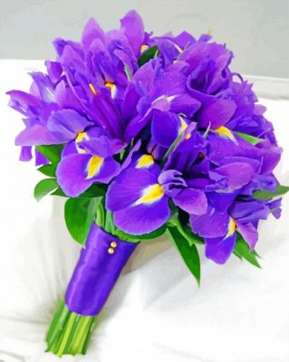 Purple Irises Bouquet Paint By Numbers