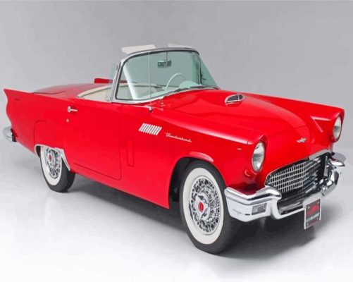 Red 1957 Thunderbird Paint By Numbers