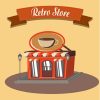 Retro Store Illustration Paint By Numbers
