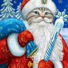 Santa Christmas Cat Paint By Numbers