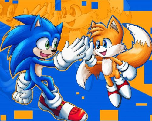 Sonic And Tails The Hedgehog Paint By Numbers