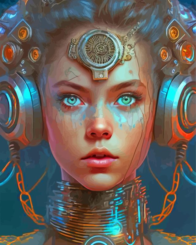 Steampunk Girl Art Paint By Numbers