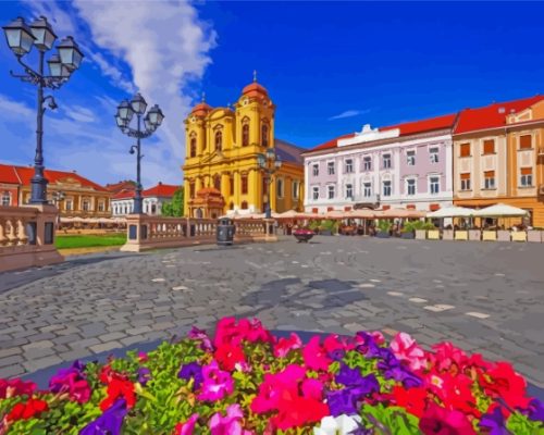 The Union Square Timișoara Romania Paint By Numbers