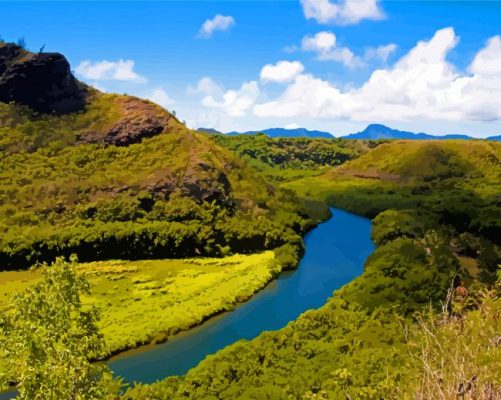 Wailua Landscape Paint By Numbers