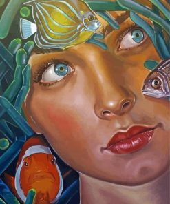 Woman And Fish Paint By Numbers