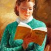 Woman Reading Book Paint By Numbers