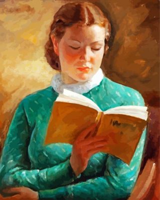 Woman Reading Book Paint By Numbers