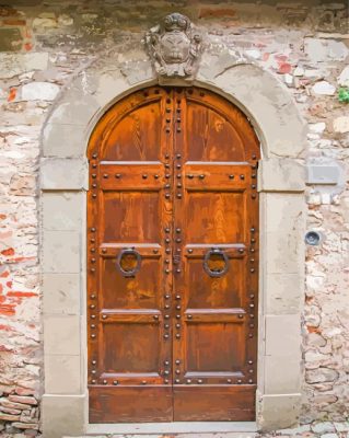 Wooden Italian Door Paint By Numbers