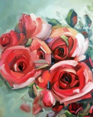 Abstract Roses Paint By Numbers