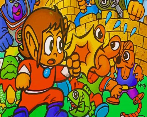 Aesthetic Alex Kidd Paint By Numbers