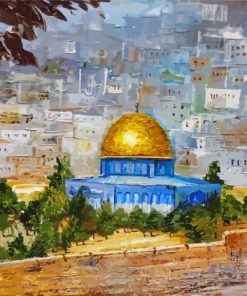 Aesthetic Dome Of The Rock Art Paint By Numbers