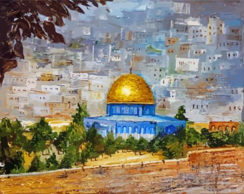 Aesthetic Dome Of The Rock Art Paint By Numbers