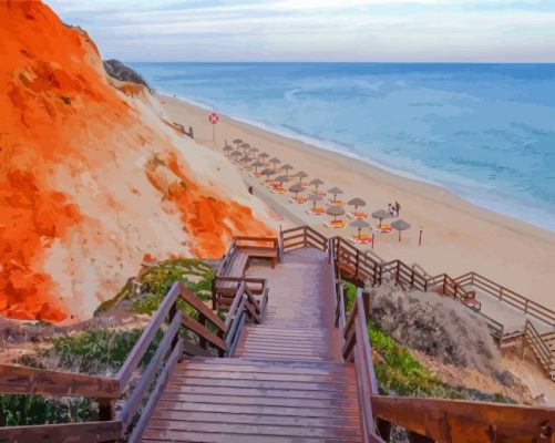 Aesthetic Algarve Beaches Paint By Numbers