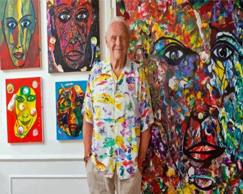 Anthony Hopkins With His Art Paint By Numbers