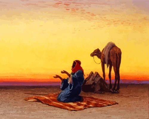 Arabian Man Praying Paint By Numbers