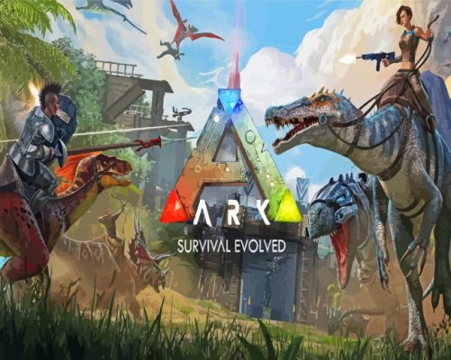 Ark Survival Evolved Game Poster Paint By Numbers