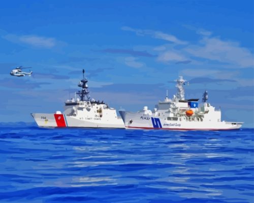 Armed Force Ship US Coast Guard Paint By Numbers