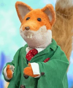 Basil Brush Cartoon Paint By Numbers