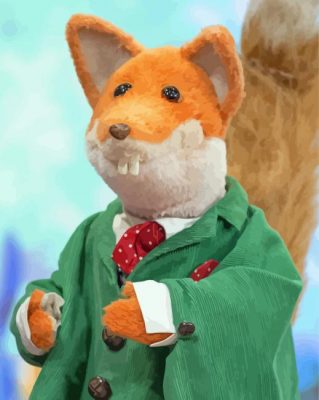 Basil Brush Cartoon Paint By Numbers