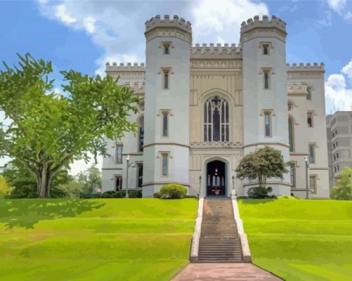 Baton Rouge Old State Capitol Louisiana Paint By Numbers