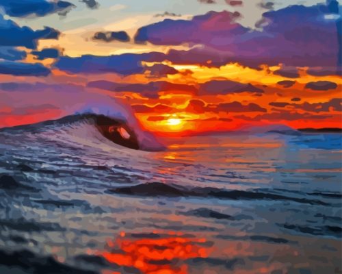 Big Wave Sunrise Paint By Numbers