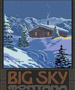 Big Sky Montana Poster Paint By Numbers