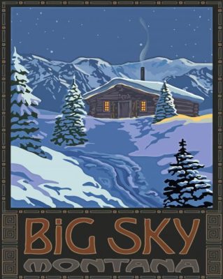 Big Sky Montana Poster Paint By Numbers