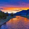 Big Sky Montana Sunset Landscape Paint By Numbers