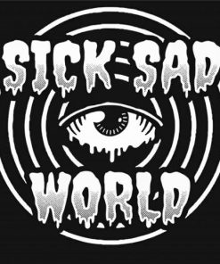 Black And White Sick Sad World Paint By Numbers