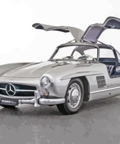 Black And White Mercedes Sl 300 Car Paint By Numbers