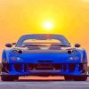 Blue Mazda RX 7 Paint By Numbers