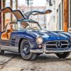 Blue Mercedes 300SL Paint By Numbers