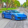 Blue Metallic Porsche Paint By Numbers